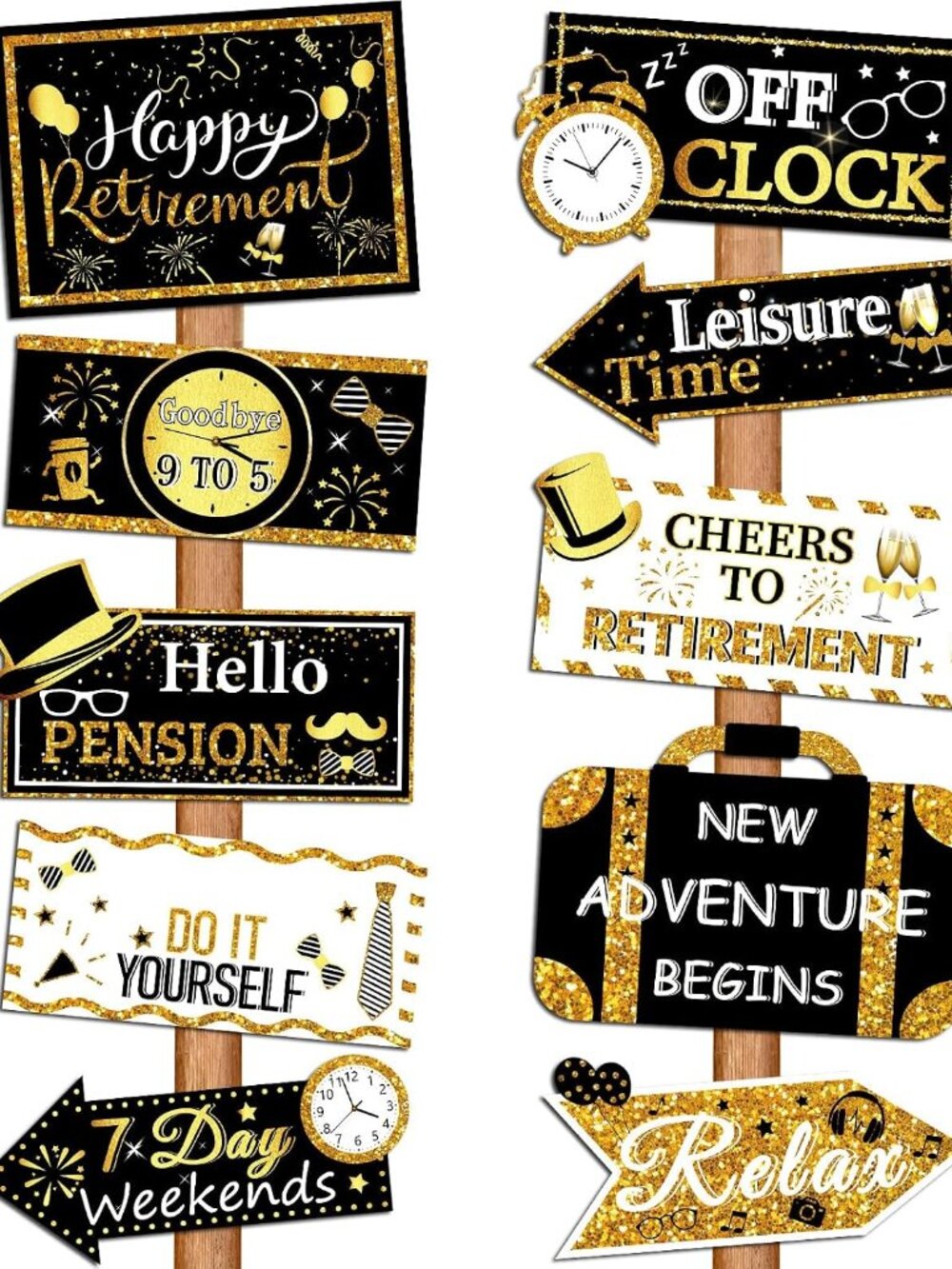20 Pieces Retirement Party Decorations Happy Retirement banner Sign outdoor Reti
